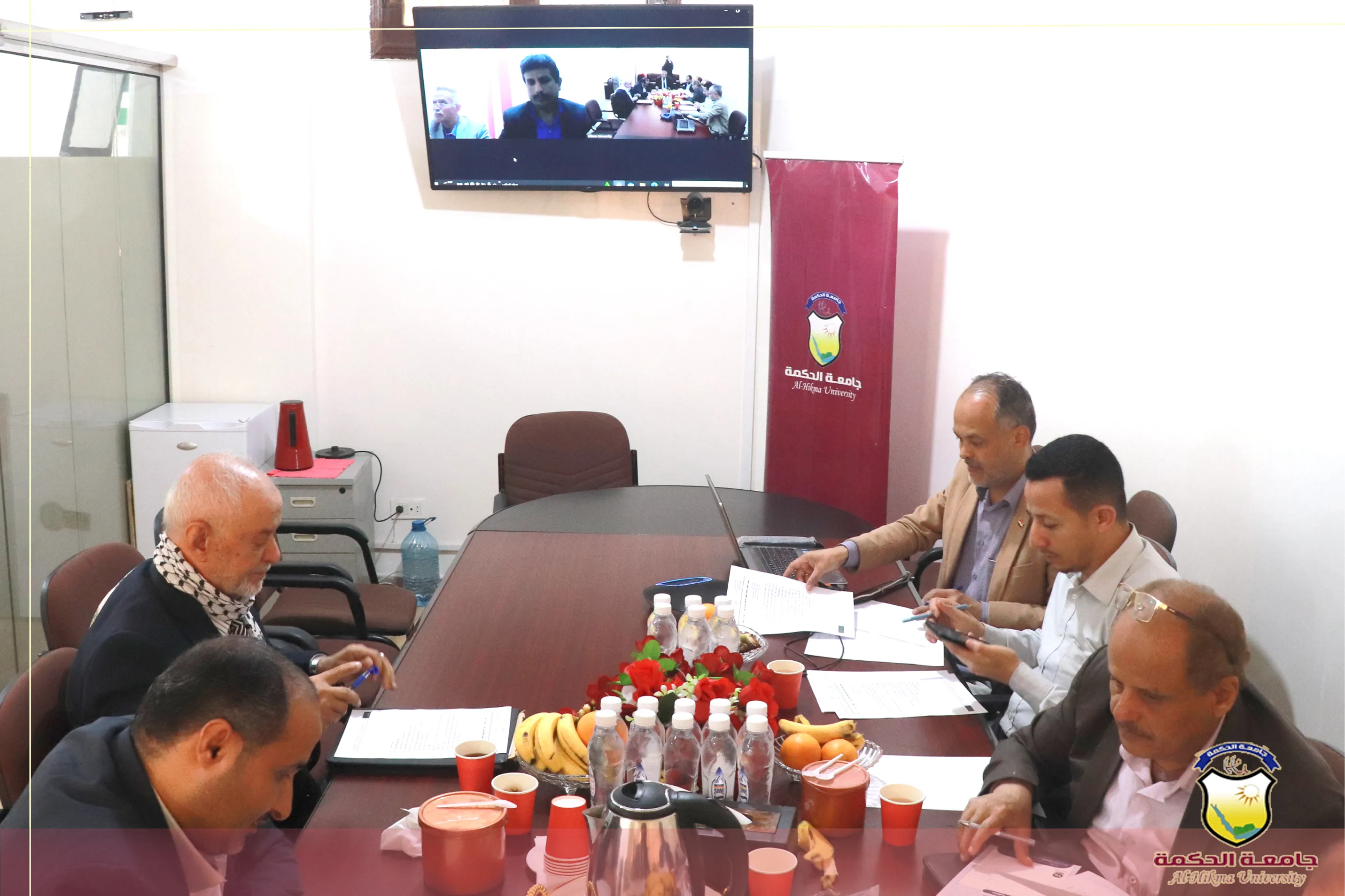 Hikma University President Prof. Dr. Mukhtar Dael holds the regular meeting of the University Council.