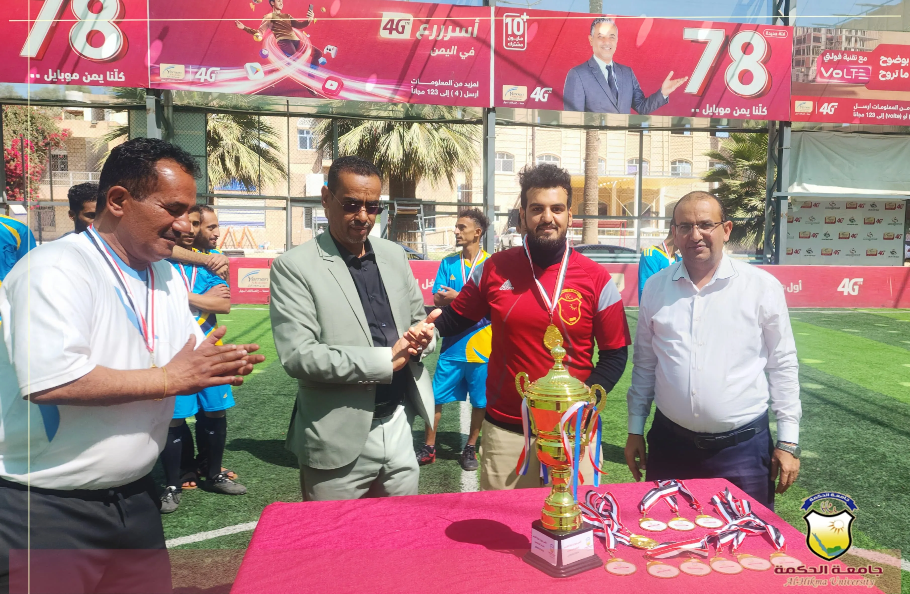 The end of the soccer league matches for the 2024-2025 Hikma University President's Cup.