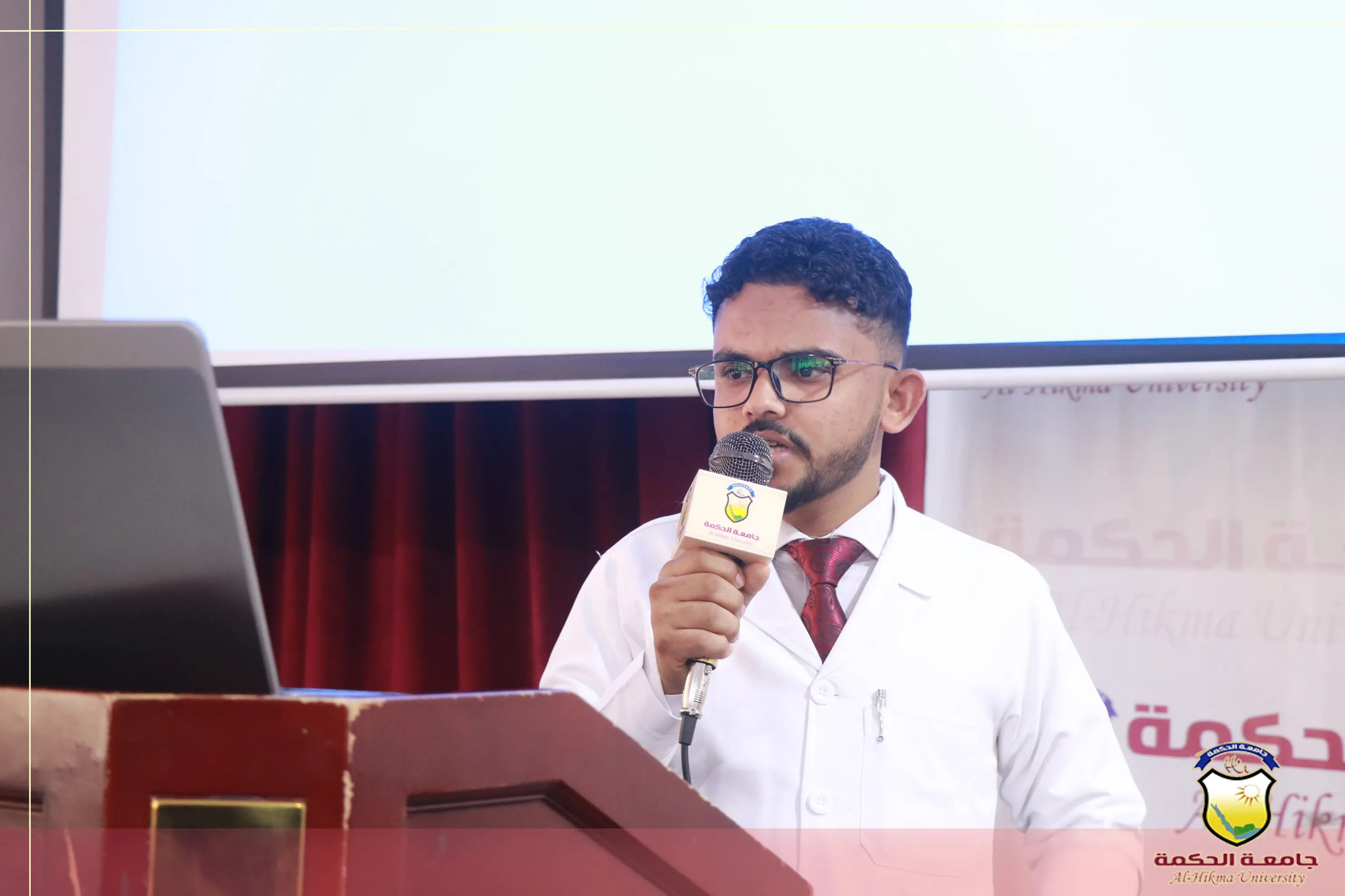 The Faculty of Medical Sciences, under the auspices of the Presidency of Al-Hikma University, is conducting the second scientific conference to present the graduation research of the second cohort from the Department of General Medicine and Surgery.