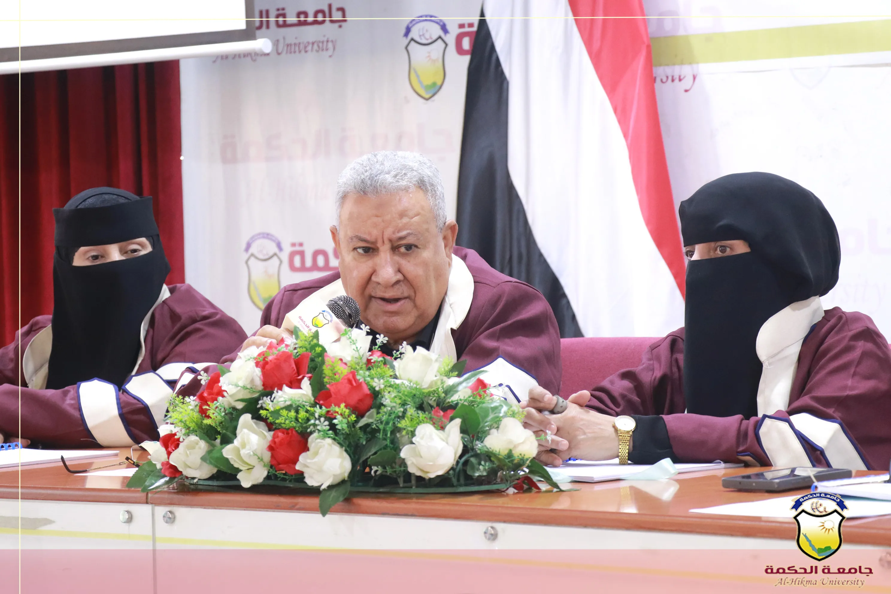 The Faculty of Medical Sciences, under the auspices of the Presidency of Al-Hikma University, is conducting the second scientific conference to present the graduation research of the second cohort from the Department of General Medicine and Surgery.