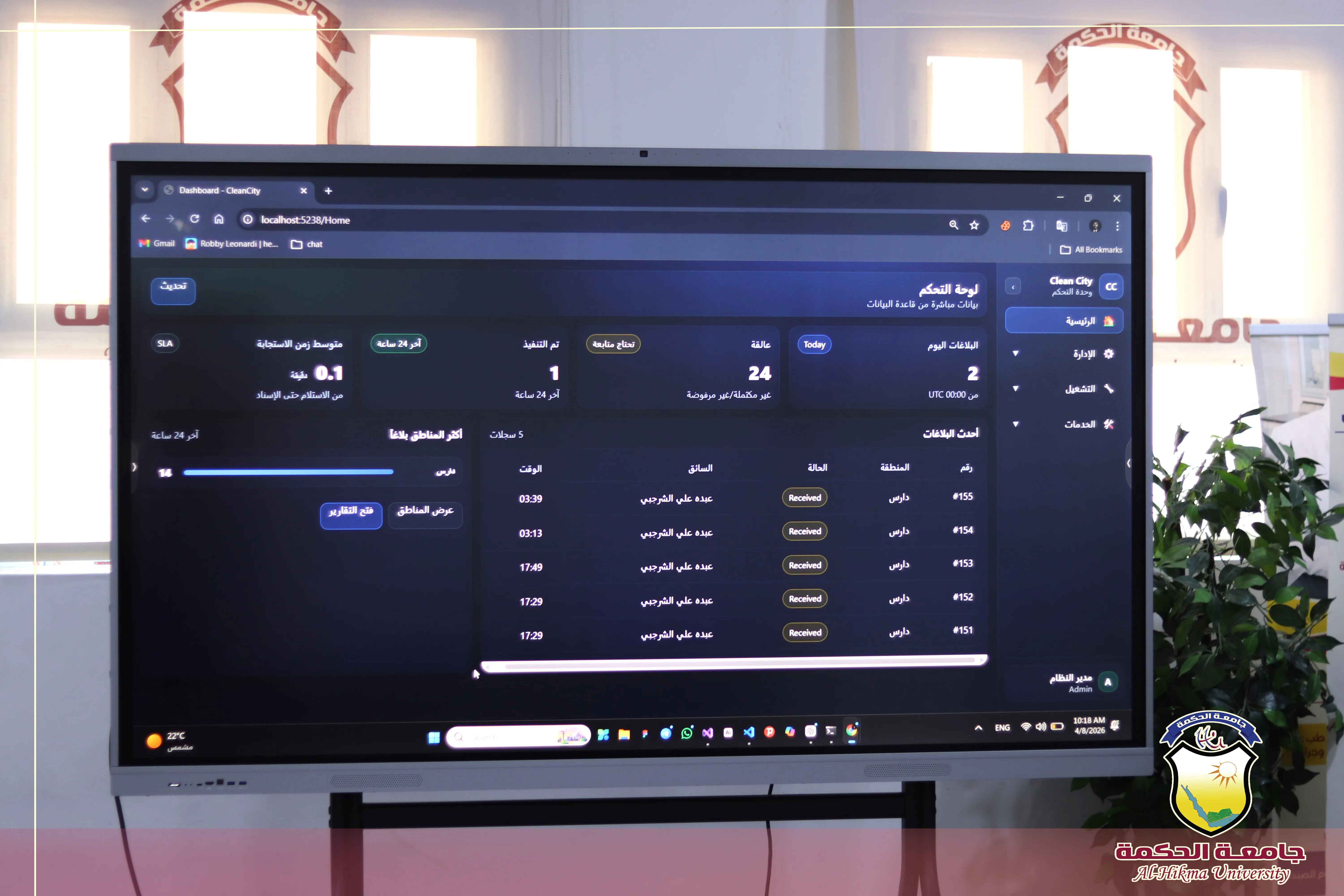 جامعة الحكمة – فرع صنعاء تقيم اليوم العلمي لمناقشة مشاريع تخرج طلبة قسم تقنية المعلومات بكلية العلوم والهندسة